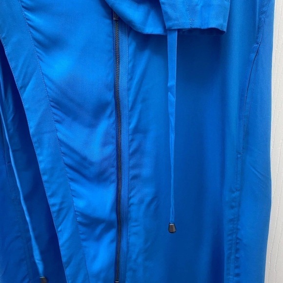Soft Surroundings Blue Asymmetrical Dress Flowy Sleeveless Zip Front collared S - Picture 6 of 6
